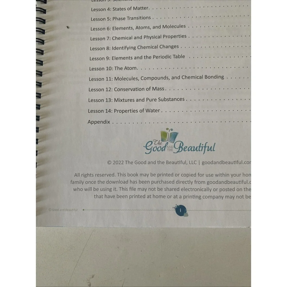 Chemistry Student Journal Grades 5–8 The Good and the Beautiful Homeschool 2022